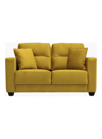 Adalyn Seater Sofa With Double Cushions Yellow 88x158x82cm