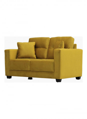 Adalyn Seater Sofa With Double Cushions Yellow 88x158x82cm
