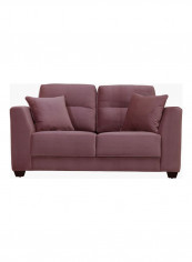 Wedge 2-Seater Sofa With Double Cushions Pink 88x158x82cm