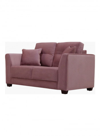 Wedge 2-Seater Sofa With Double Cushions Pink 88x158x82cm