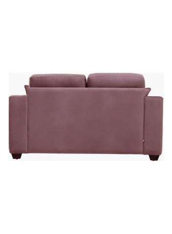 Wedge 2-Seater Sofa With Double Cushions Pink 88x158x82cm