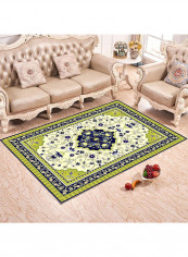 Anti-Skidding Living Room Carpet Green 180x280centimeter