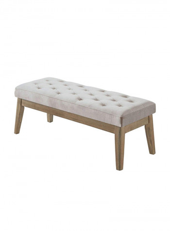 Tufted Bench Ottoman Beige