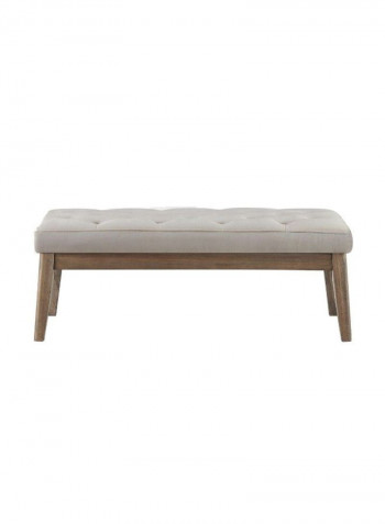 Tufted Bench Ottoman Beige