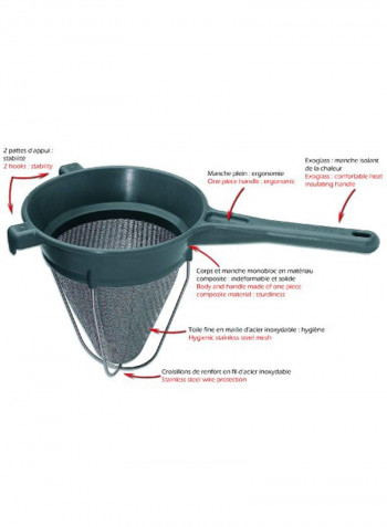 Exoglass Bouillon Strainer Black/Silver