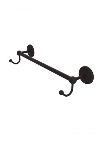 Prestige Monte Carlo Collection Integrated Hooks Towel Bar Black 36inch