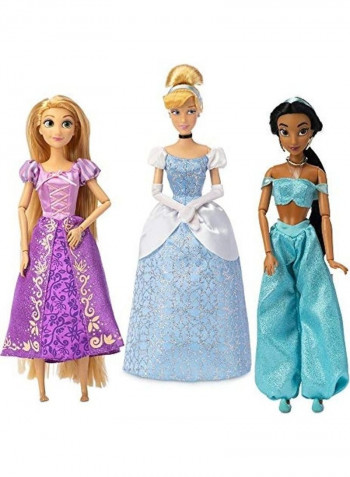 Pack Of 11 Princess Classic Doll Collection Gift Set 27.9inch