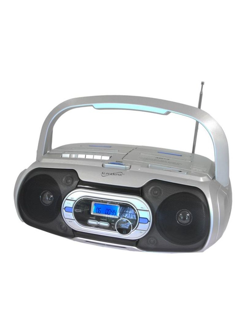 Portable FM Radio Boombox SC-729BT Silver/Black