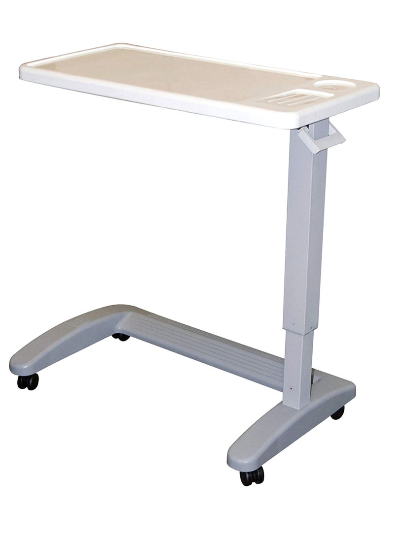 Flat Rolling Bed Table With Adjustable Height