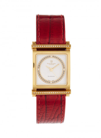 Women's Mother Of Pearl Analog Watch + Extra Straps 136-2GWBL