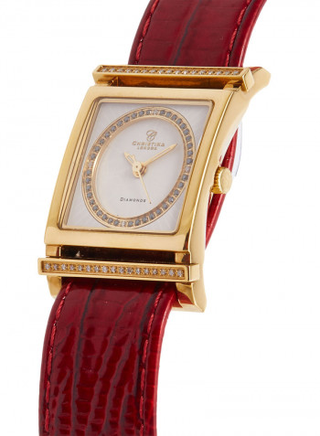 Women's Mother Of Pearl Analog Watch + Extra Straps 136-2GWBL
