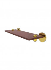 Tango Collection Wall Mounted Wood Shelf Pink/Gold 16inch