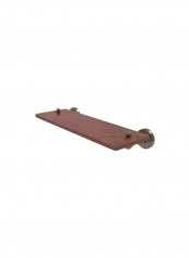 Waverly Place Collection Wood Shelf Brown/Gold 16inch