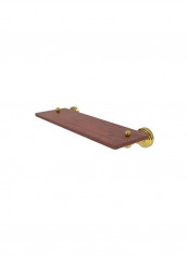 Waverly Place Collection Wood Shelf Brown/Gold 16inch