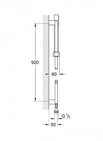 Shower Spray Chrome 920x73millimeter