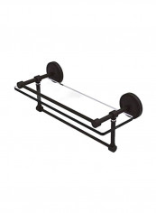 Glass Shelf Towel Bar Black/Clear 16inch reviews Glass Shelf Towel Bar Black/Clear 16inch
