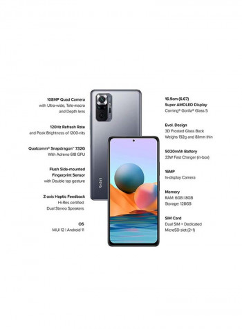Redmi Note 10 Pro Max Dual Sim Dark Night 8GB RAM 128GB 4G LTE
