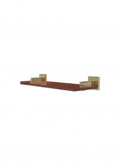 Montero Collection Ironwood Wood Shelf Brown/Gold 16inch