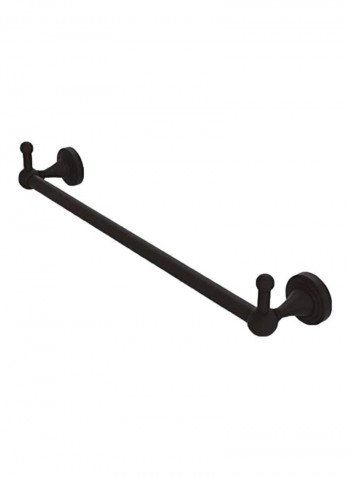 Sag Harbor Collection Integrated Hooks Towel Bar Black 18inch