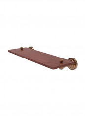 Wooden Bath Shelf Brown/Gold 16inch