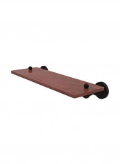 Dottingham Collection Ironwood Gallery Rail Shelf Brown/Black 16inch