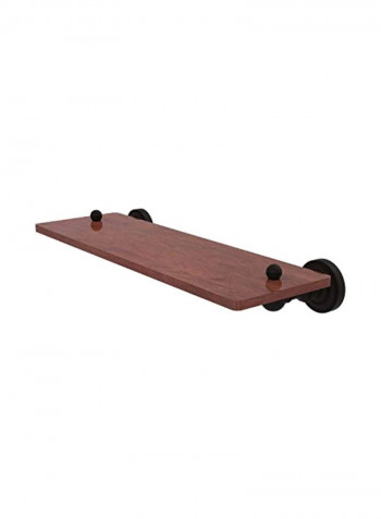 Dottingham Collection Ironwood Gallery Rail Shelf Brown/Black 16inch