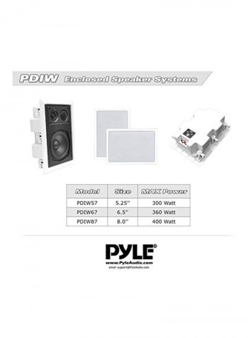 In Wall Enclosed Speaker Systems B0013CGBHK White/Black