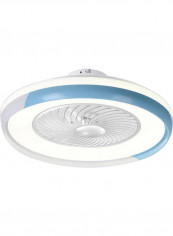 Modern Ceiling Fan Lamp With Remote Control Blue/White 60 x 27 x 60cm