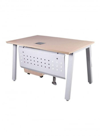 Modern Workstation Beige/White 120x75x75cm