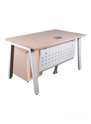 Modern Workstation Beige/White 120x75x75cm