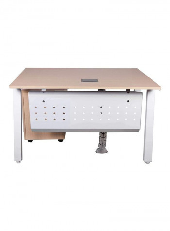 Modern Workstation Beige/White 120x75x75cm