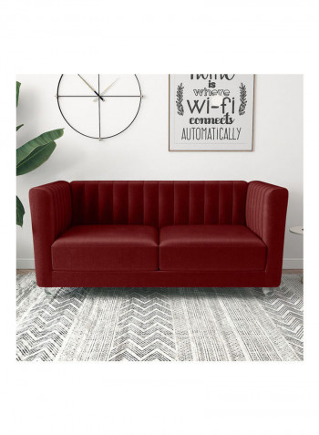 Catriona Two Seater Fabric Sofa Red