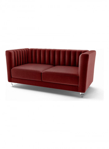 Catriona Two Seater Fabric Sofa Red