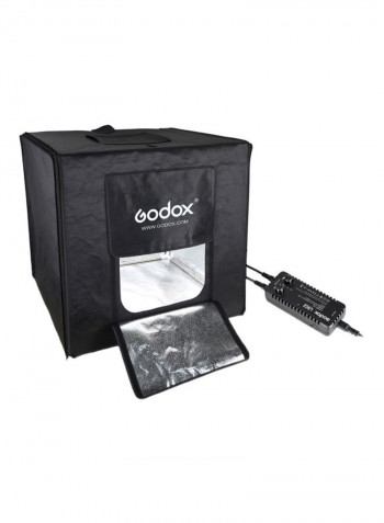 33-Piece LED Mini Photography Studio Shooting Tent Set 60x60x60centimeter Black