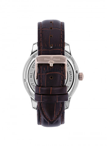 Men's Leather Analog Wrist-Watch Dvw19043