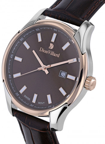 Men's Leather Analog Wrist-Watch Dvw19043
