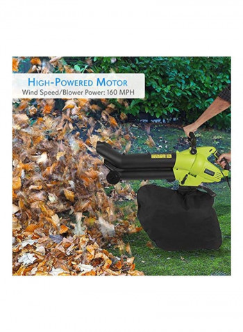 Electric Handheld Leaf Blower Black/Green