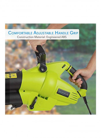 Electric Handheld Leaf Blower Black/Green