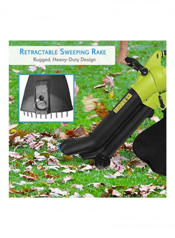 Electric Handheld Leaf Blower Black/Green
