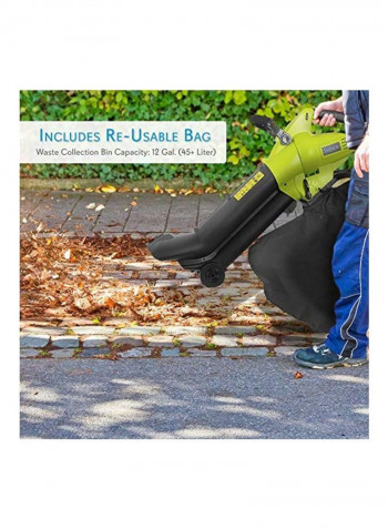 Electric Handheld Leaf Blower Black/Green