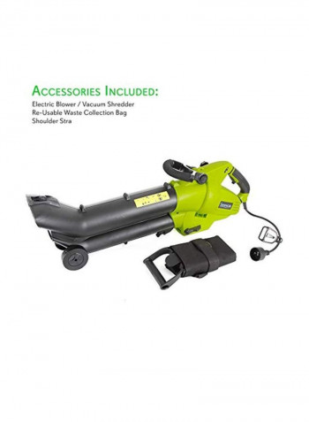 Electric Handheld Leaf Blower Black/Green