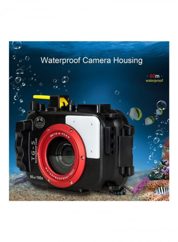 Camera Waterproof Housing Diving Case Black/Red