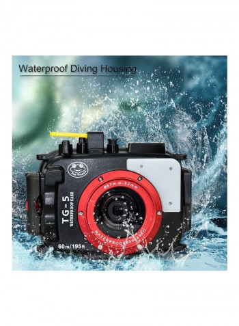 Camera Waterproof Housing Diving Case Black/Red