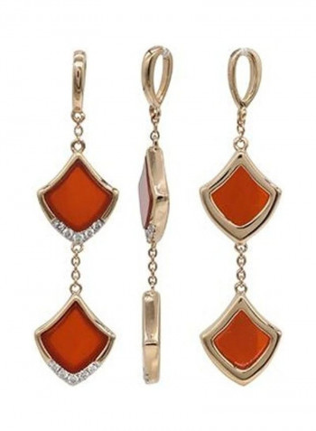 18 Karat Rose Gold 0.08 Carat Diamond Pendant