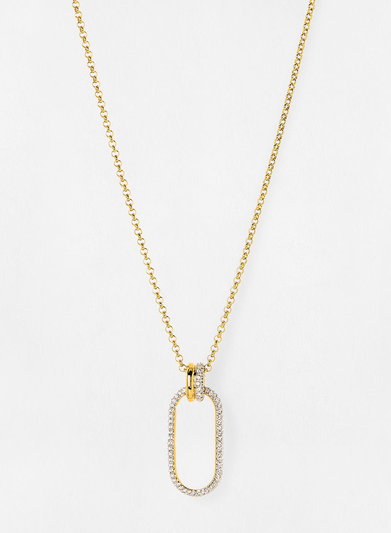 Time Crystal Embellished Pendant Necklace