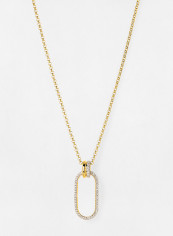 Time Crystal Embellished Pendant Necklace