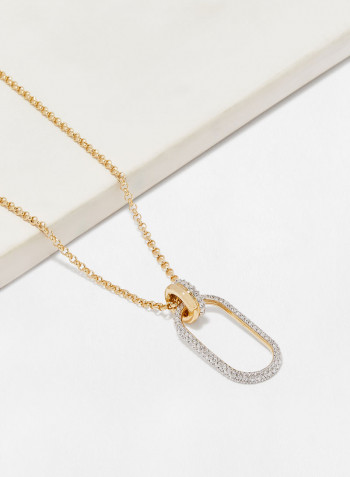 Time Crystal Embellished Pendant Necklace