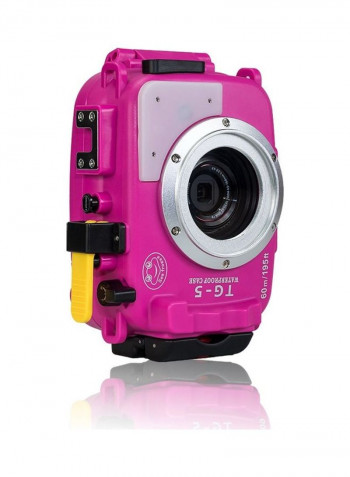 Waterproof Diving Housing For Olympus TG-5 Camera Pink