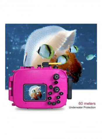 Waterproof Diving Housing For Olympus TG-5 Camera Pink