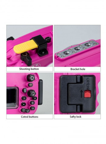 Waterproof Diving Housing For Olympus TG-5 Camera Pink